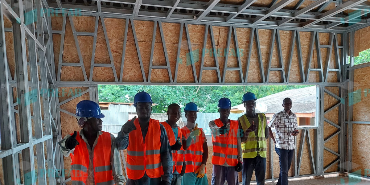 prefabricated school in West Africa